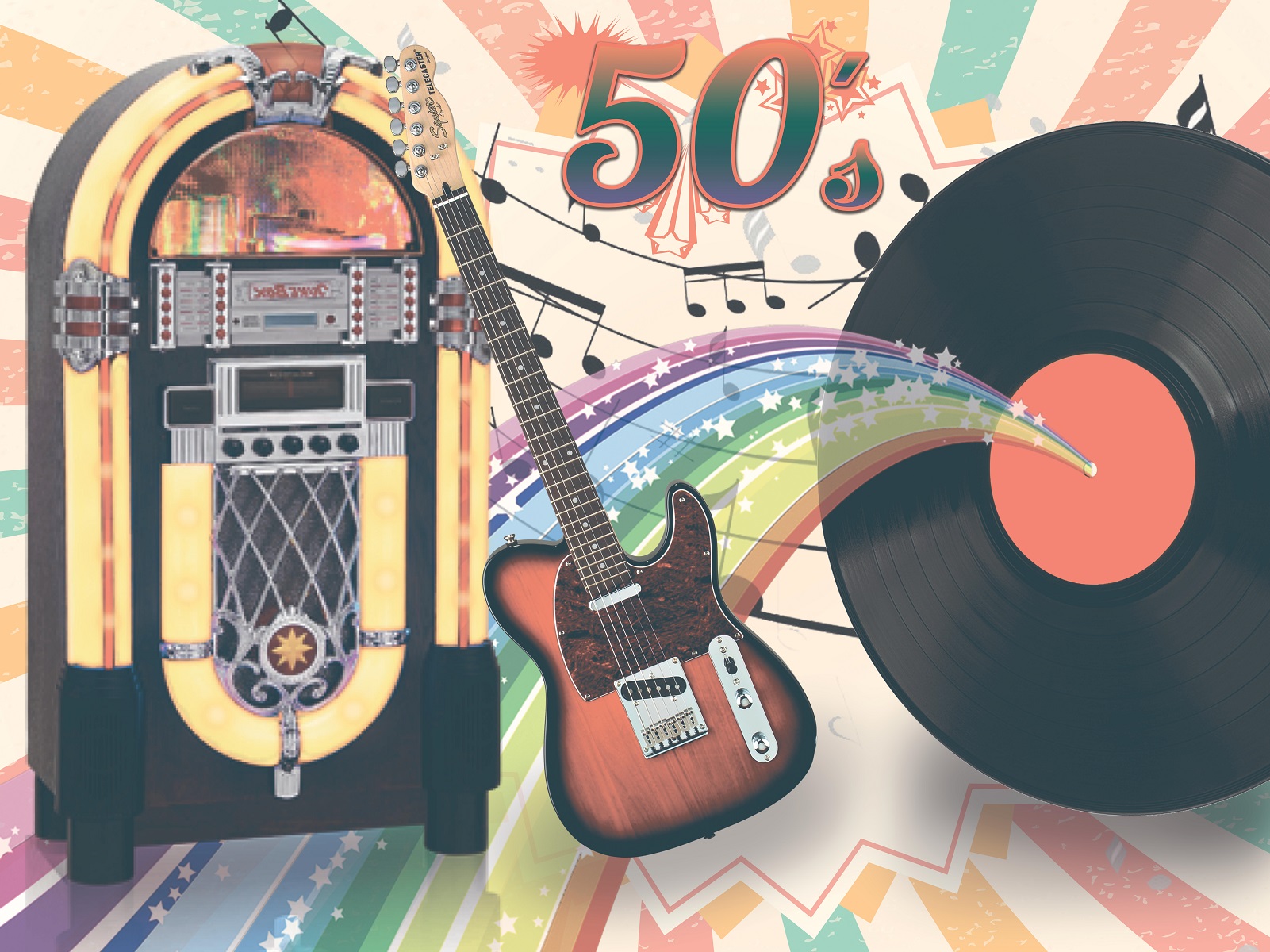 50`s Rock and Roll - Bühnenbild