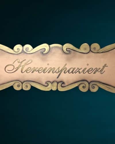 Hereinspaziert Eingang Jahrmarkt