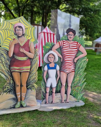 Historischer Fotopoint Badegäste