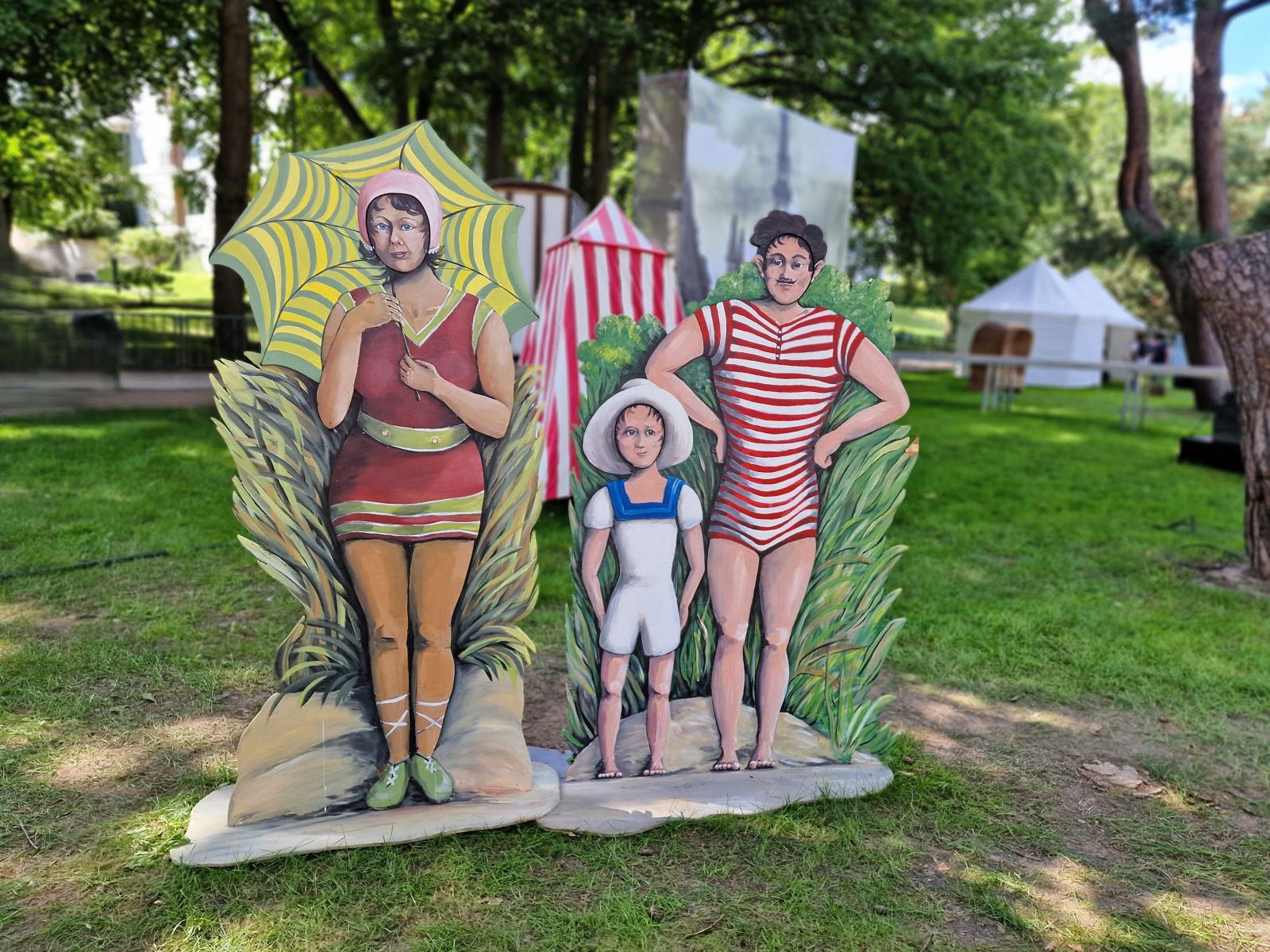 Historischer Fotopoint Badegäste