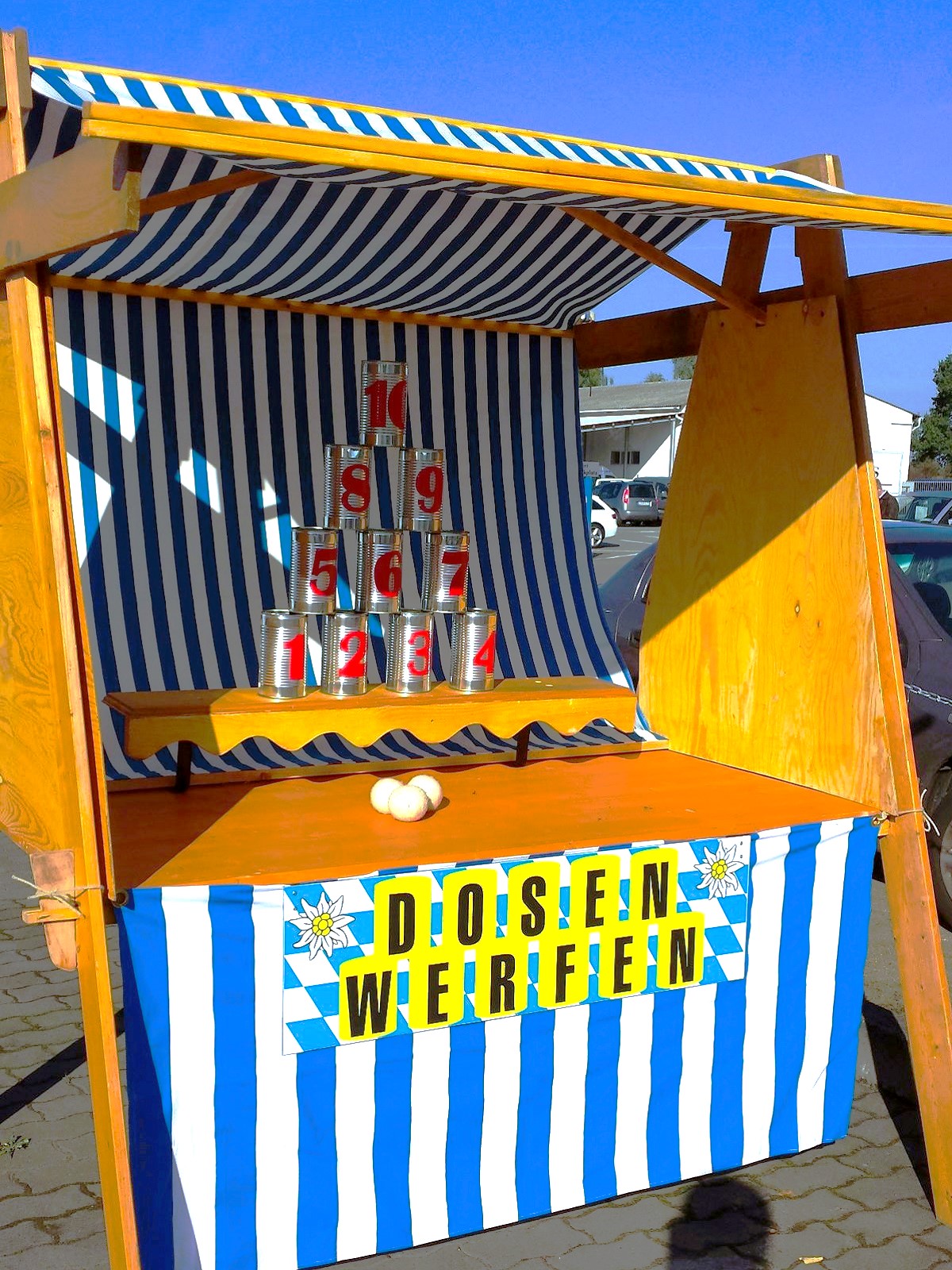 Wurf Bude - Büchsen werfen - Oktoberparty – Bild 2