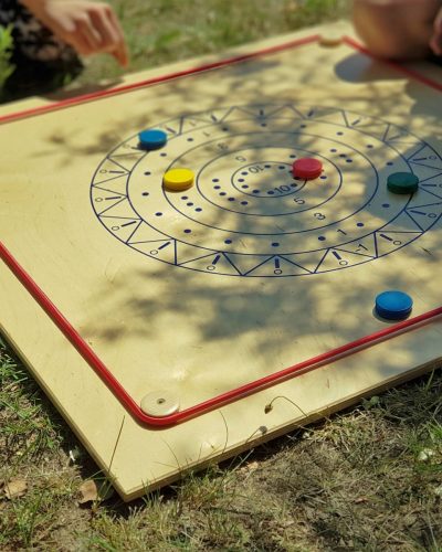 Tisch- Curling - Holzspiel