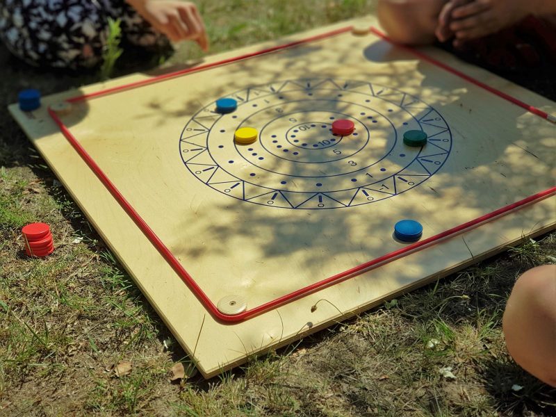 Tisch- Curling - Holzspiel