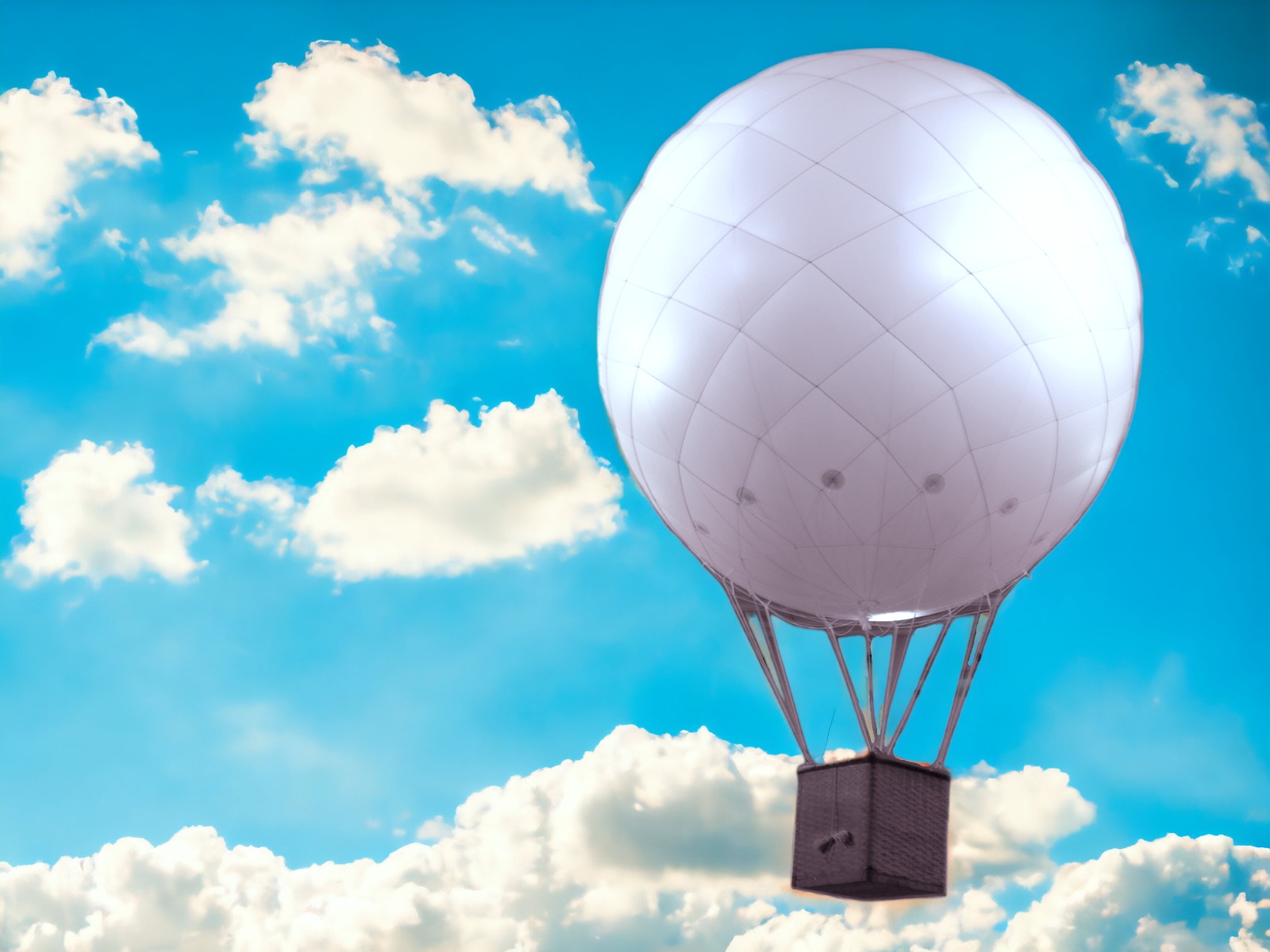 Fesselballon über Afrika