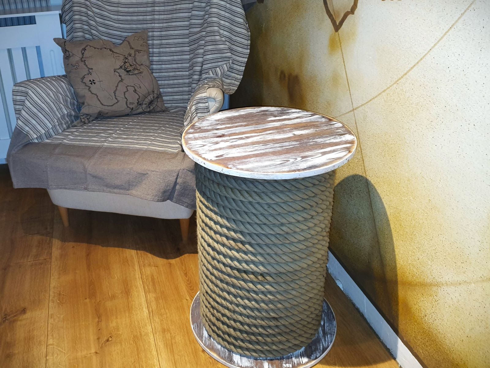 Seilrolle - Maritimer Lounge Tisch ∗ No.2 – Bild 3