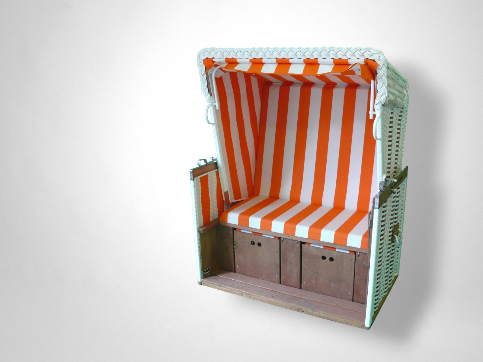 Strandkorb - orange/weiß ∗ No.4 – Bild 2