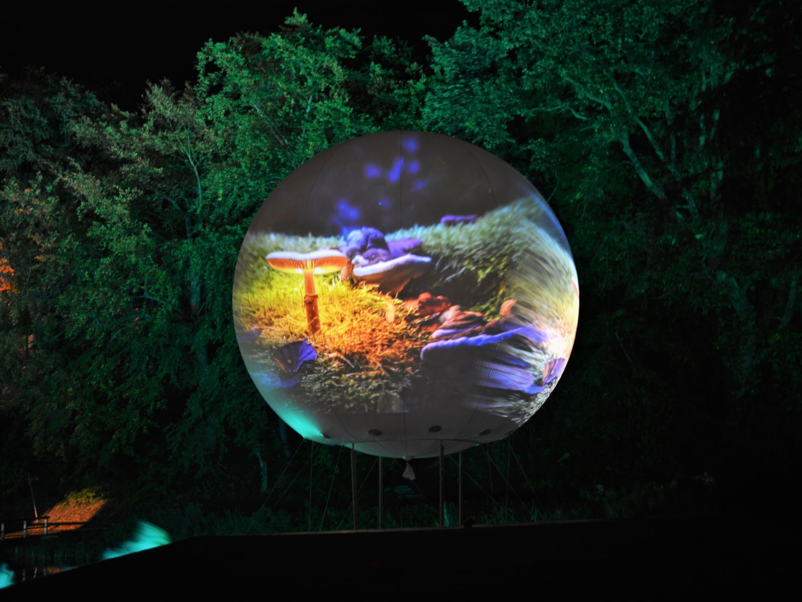 Video Projektion - Fesselballon