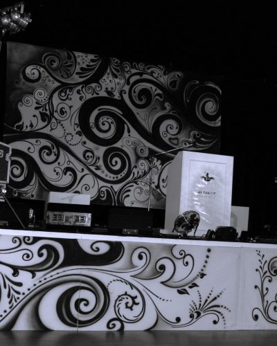 Schwarz / Weiß Banner - floral ∗ No.5