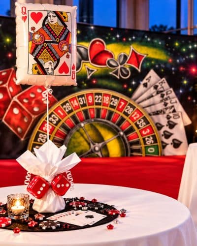 Casino Tischdekoration für Events