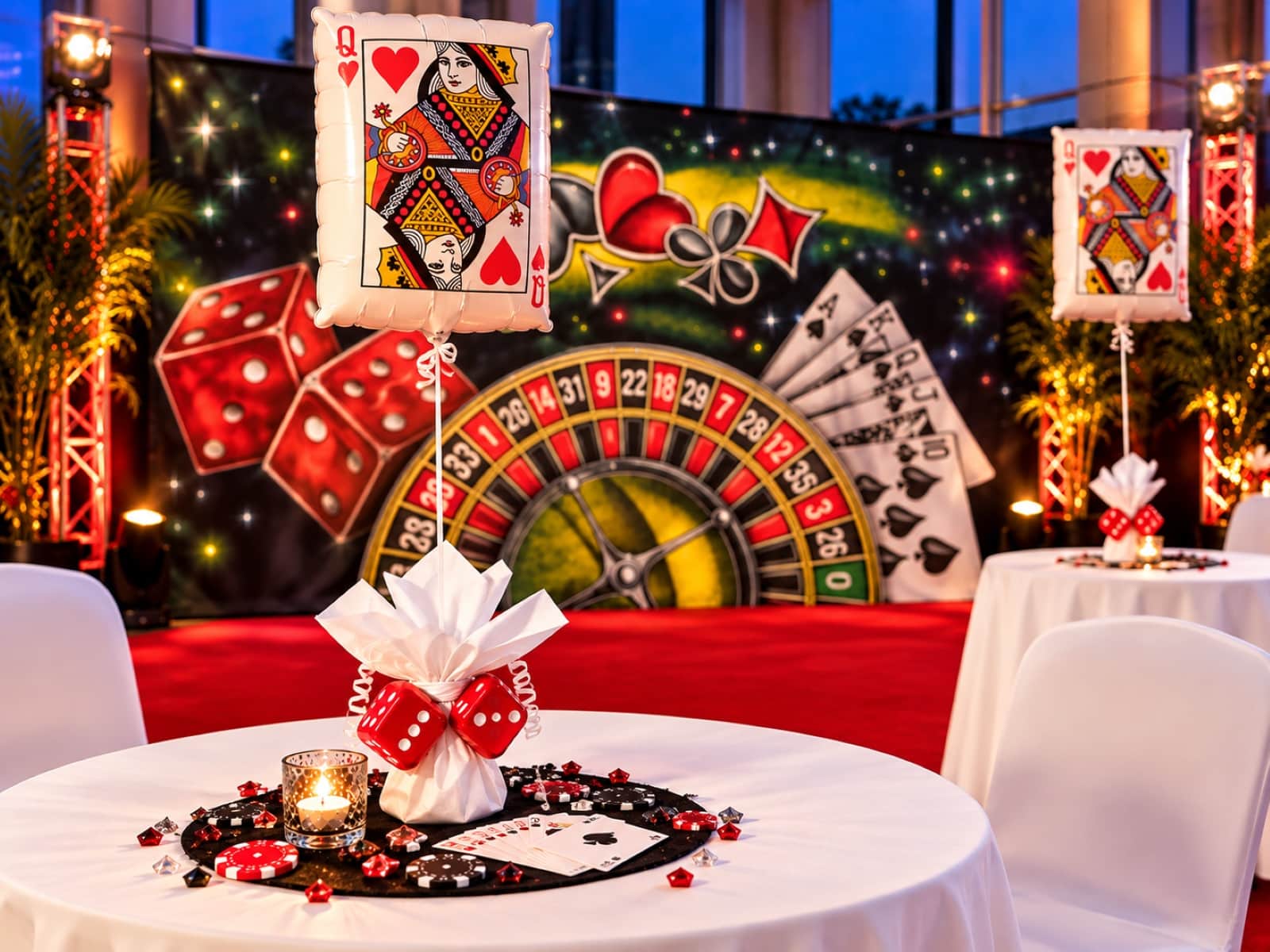 Casino Tischdekoration für Events