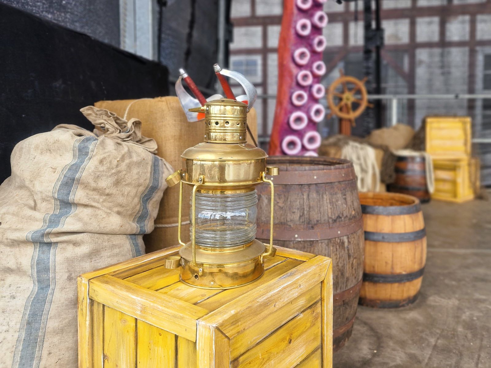 Maritime Messing Laterne mieten