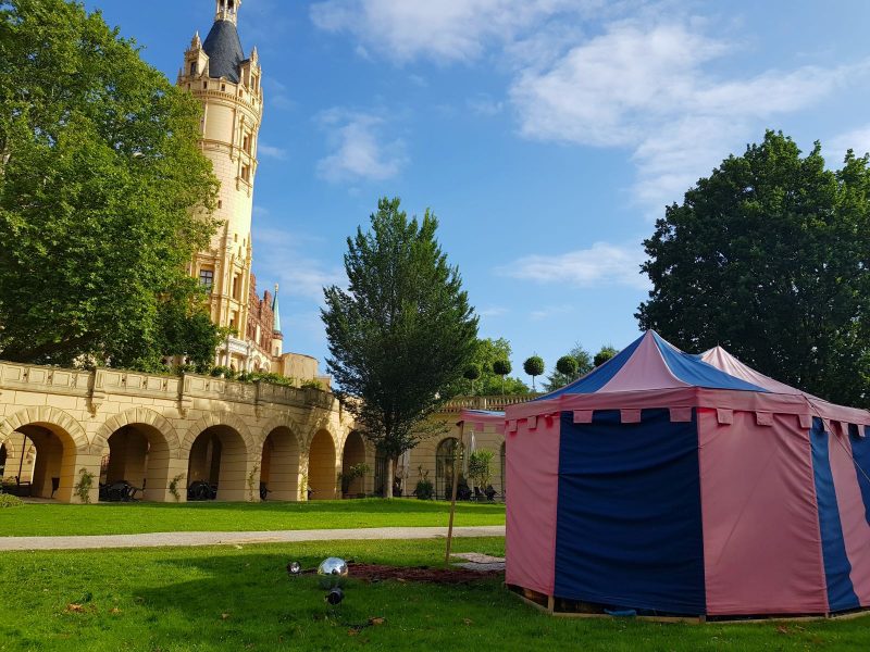Mittelalter 2 Mast Zelt Marquee - rot/blau ∗ No.8 – Bild 3