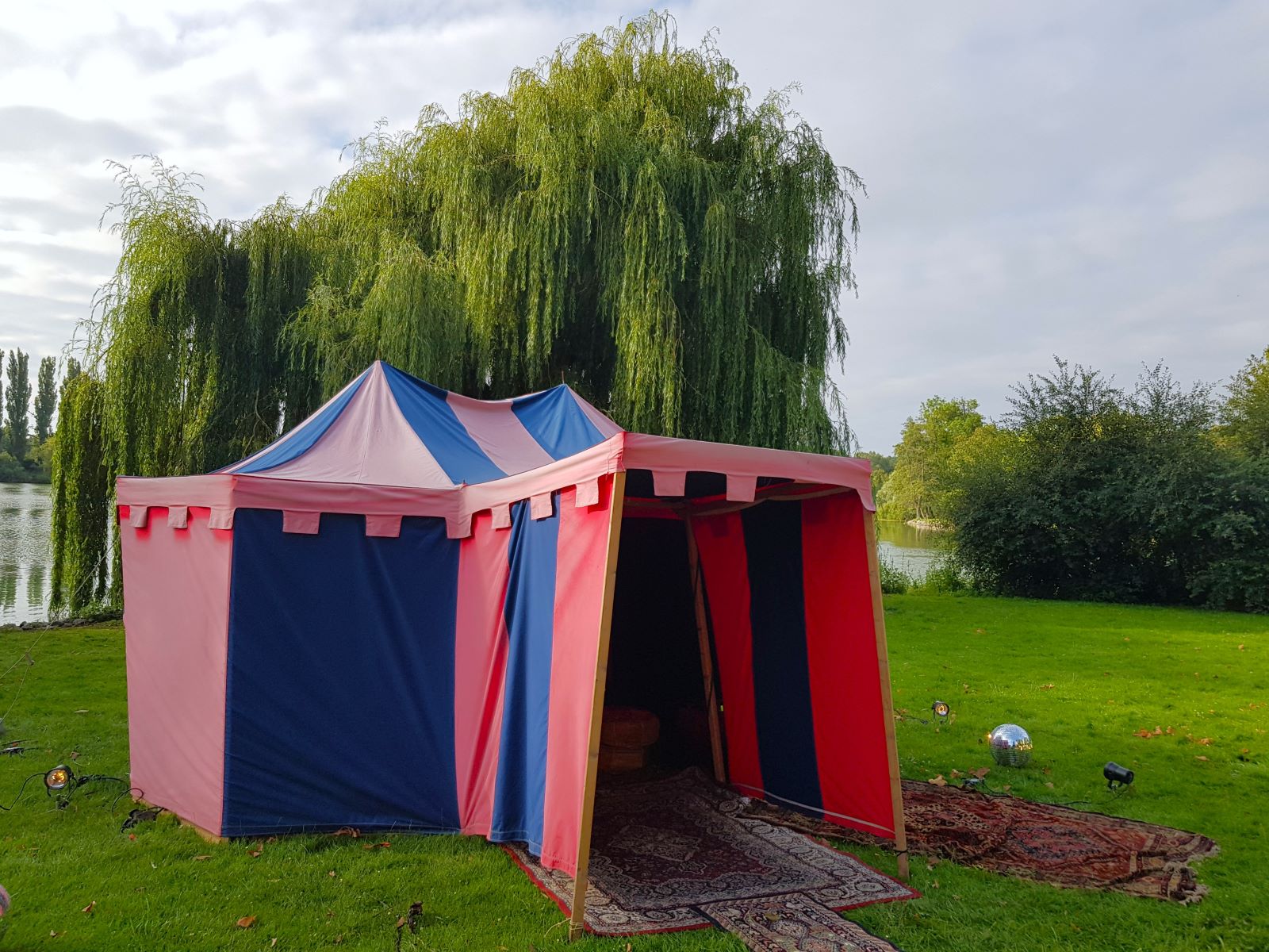 Mittelalter 2 Mast Zelt Marquee - rot/blau ∗ No.8 – Bild 2
