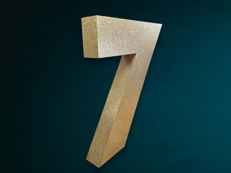 XXL Zahl 7 Gold ∗ No.4 – Bild 2