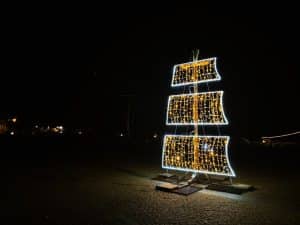 Rahsegel Mast für Events