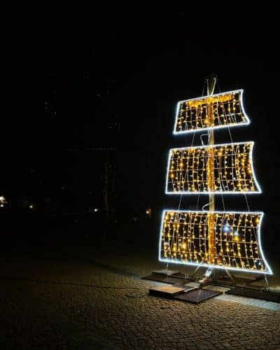 Rahsegel Mast für Events