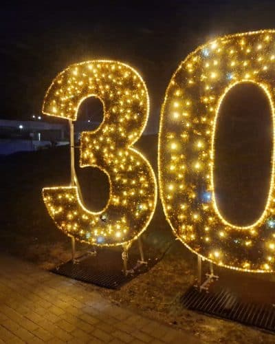 Zahl 30 c Jubiläums Zahlen Event