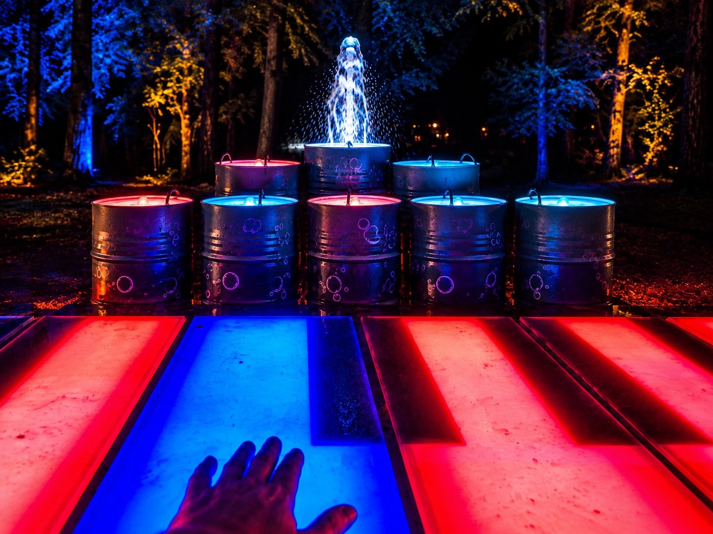 Wasserorgel Spiel für Events